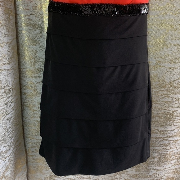 EnFocus Studio Orange/Black Body-con Bandage Mini Dress Size 4 - Picture 4 of 10